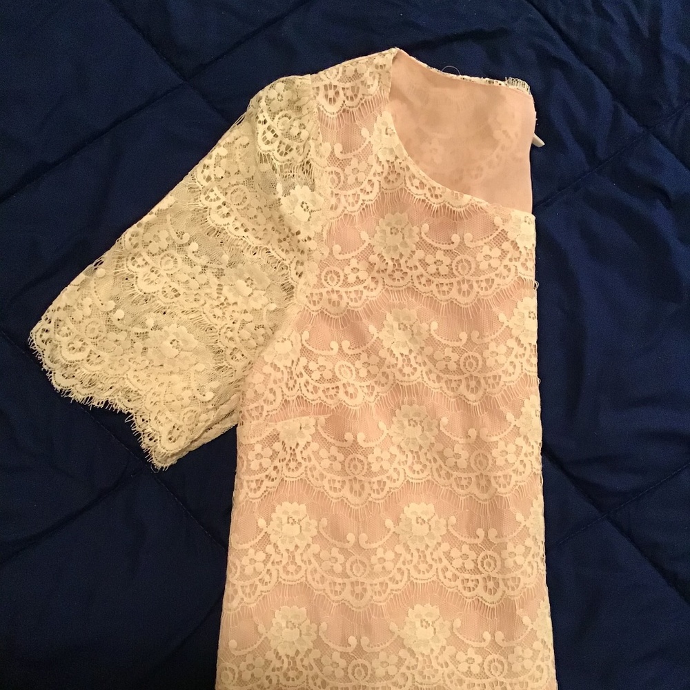 Lace Short Sleeves Top I Love H8